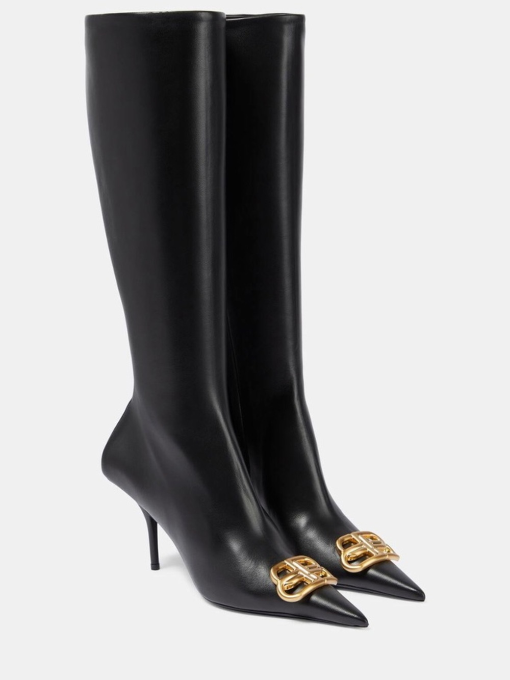 Balenciaga Knife BB leather knee-high boots